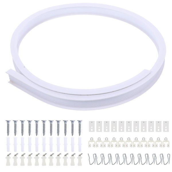 1 Set Ceiling Curtain Track Flexible Curtain Slider Track Bendable Curtain Trac Carousel 1