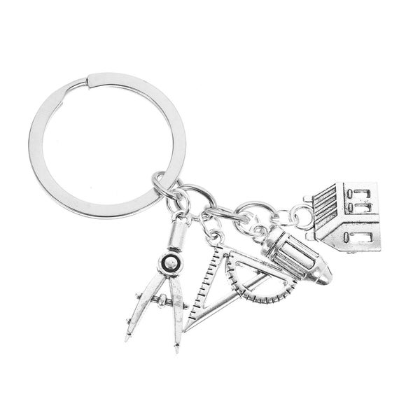 Architect Keychains Graduation Key Rings Pendant Key Holder Zinc Alloy Gift Orn Carousel 2