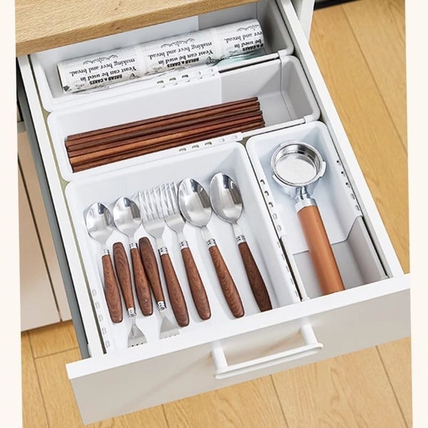 Expandable Cabinet/Desk Drawer Organizer-Adjustable Stackable Storage Box*Medium Carousel 8