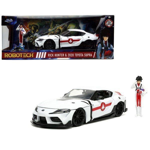 Jada 33685 1/24 2020 Toyota Supra w/Rick Hunter Figurine - Robotech Carousel 1