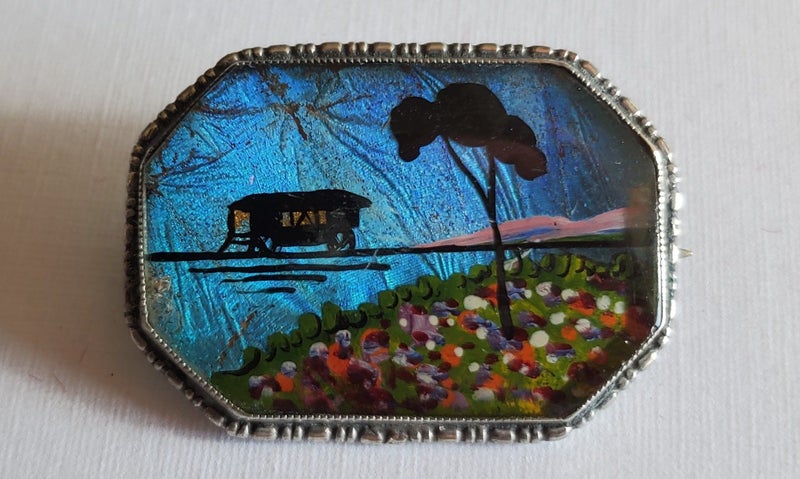 Antique Art Deco STERLING SILVER Butterfly Wing Brooch – Thomas L Mott Carousel 2
