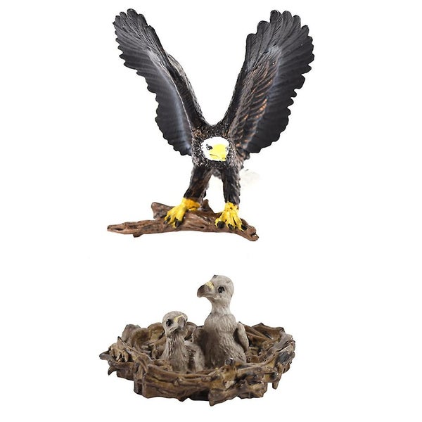 2pcs Simulated Animal Model Toys Imitated Eagle Model Ornaments Kids Educationa Carousel 1