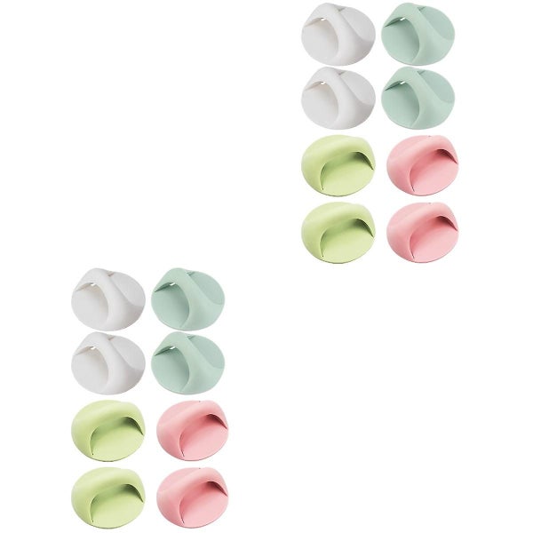 16 Pcs Adhesive Door Knobs Punching Free Cupboard Pull Handles Wardrobe Handle Carousel 2