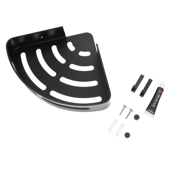 1 Pc Home Kitchen Bathroom Space Aluminum Shelf Nail free Or Nailed Triangle Ra Carousel 2