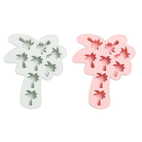 2pcs Coconut Tree Shape Fondant Mold Silicone Mould Chocolate Mold For Home Carousel 1