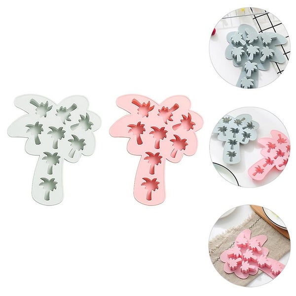 2pcs Coconut Tree Shape Fondant Mold Silicone Mould Chocolate Mold For Home Carousel 2