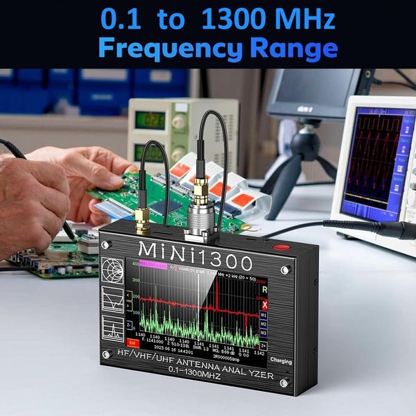 MiNi1300 Antenna Analyzer / Vector Network Analyzer 0.1-1300MHz Signal Generator Carousel 1