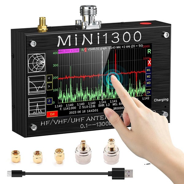 MiNi1300 Antenna Analyzer / Vector Network Analyzer 0.1-1300MHz Signal Generator Carousel 2