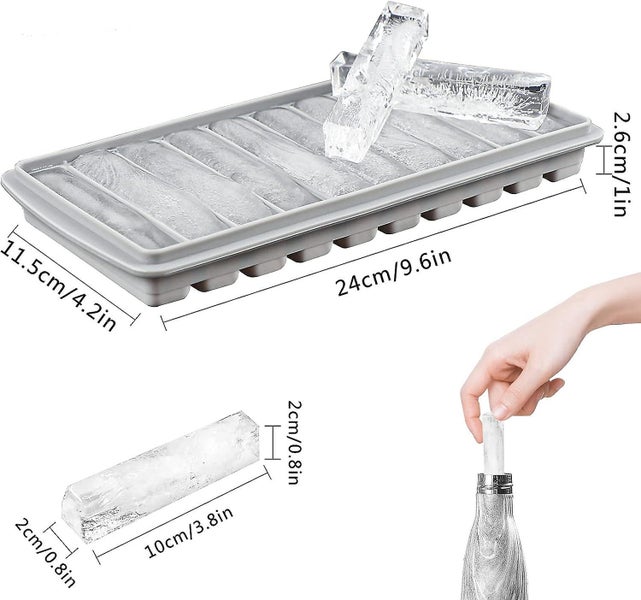 2 Packgray 2 Packs Silicone Ice Cube Trays Easy Release Stackable With Li Carousel 2