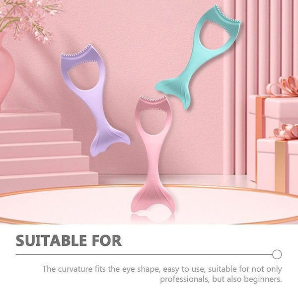 2pcs Silicone Eyeliner Stencil Eyeliner Guard Eyeshadow Applicator Guide Tools Carousel 2