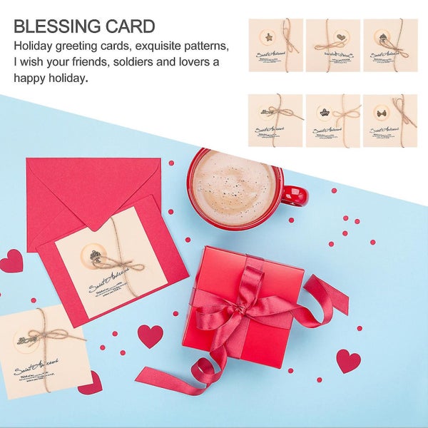 6pcs Thanksgiving Day Message Cards Greeting Cards Birthday Blessing Cards Carousel 2