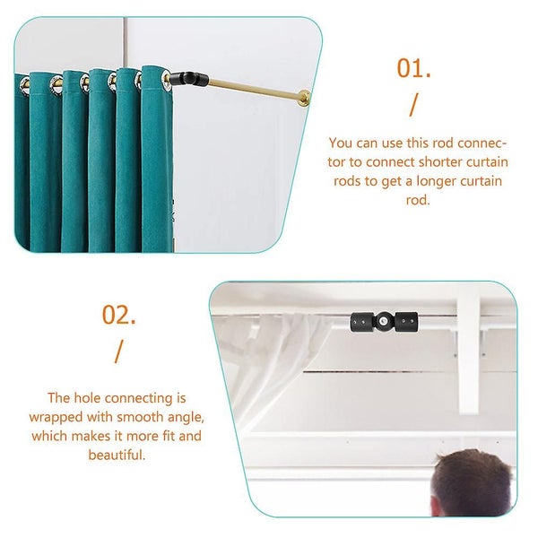 Curtain Rods Black Corner Connector Metal Curtain Rod Elbow Connector Corner Cu Carousel 5
