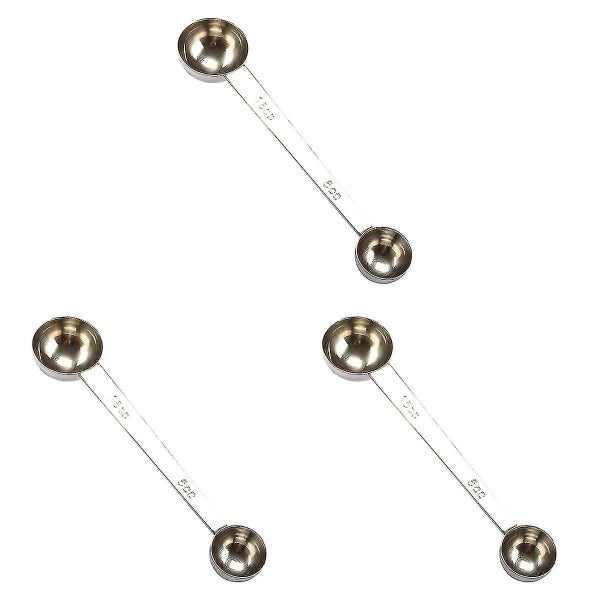 3pcs 15cc 5cc Double Head Coffee Spoon Stainless Steel Measuring Coffee Tea Spo Carousel 1