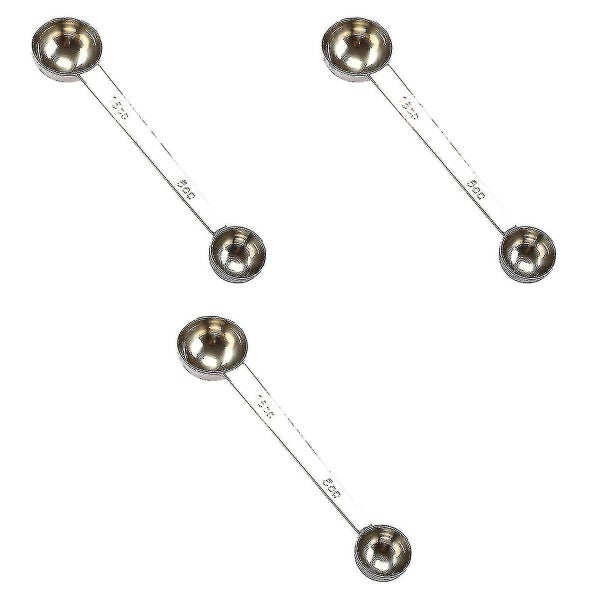 3pcs 15cc 5cc Double Head Coffee Spoon Stainless Steel Measuring Coffee Tea Spo Carousel 2