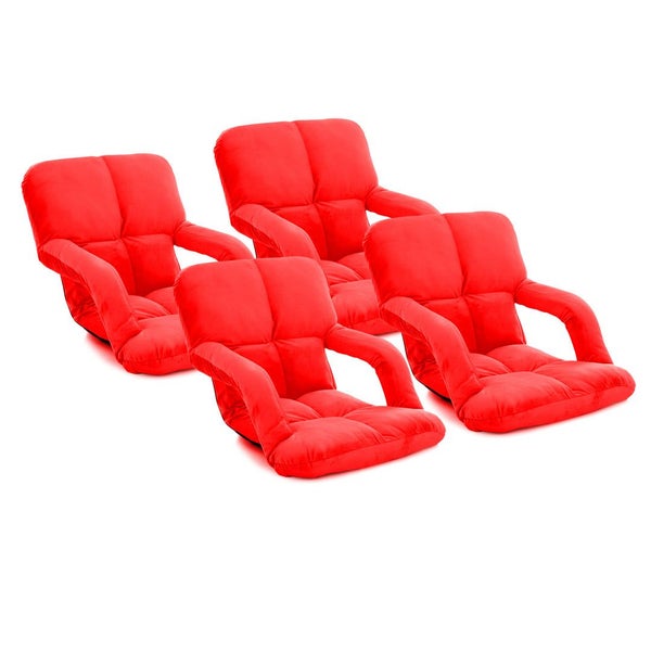 SOGA 4X Foldable Lounge Cushion Adjustable Floor Lazy Recliner Chair with Arm... Carousel 1