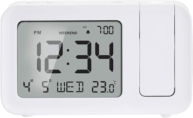 Ceiling Projection Alarm Clock With Backlit Display Date Indoor Temperature In Carousel 2