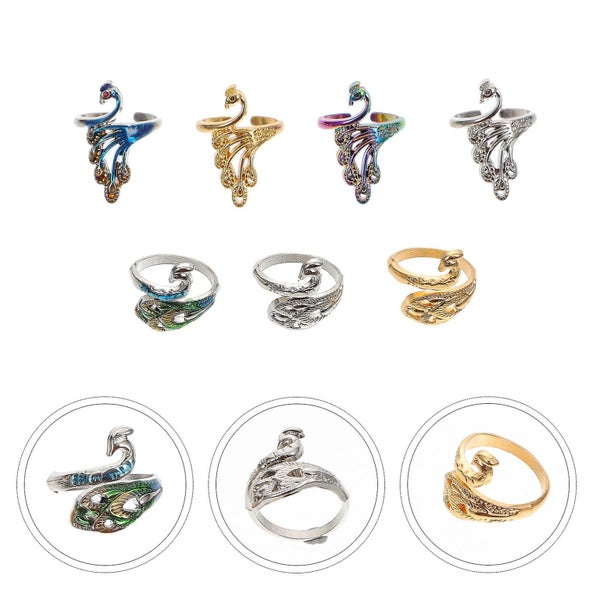 7 Pcs Vintage Ring Faster Knitting Braided Ring Easter Bag Filler Woven Ring Cr Carousel 3