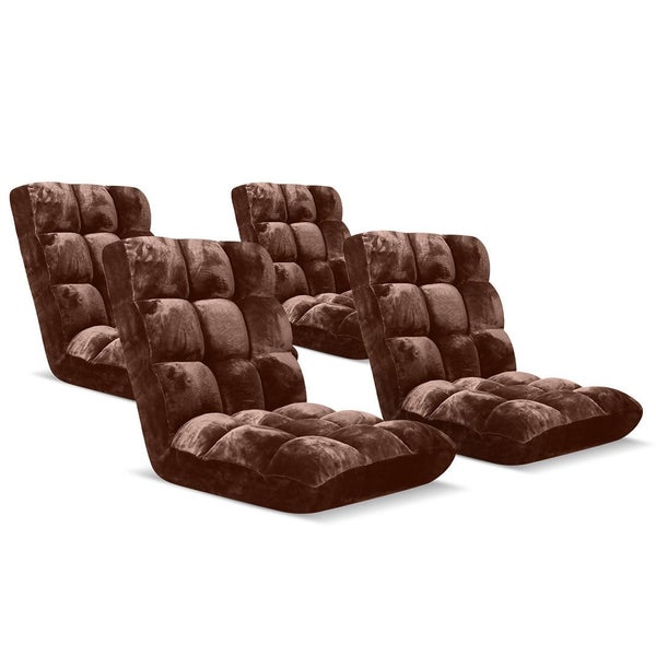 SOGA 4X Floor Recliner Folding Lounge Sofa Futon Couch Folding Chair Cushion ... Carousel 1