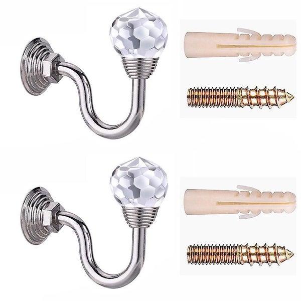 2pcs Curtain Holdbacks Hooks Wall Mounted Multi Use Decorative Curtain Hooks Me Carousel 2