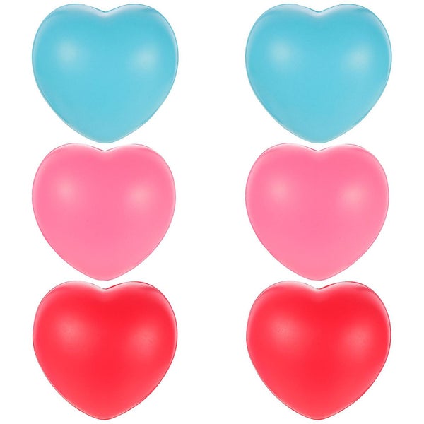6pcs Heart Stress Balls For Kids Heart Shaped Stress Toys Stretchy Heart Toys S Carousel 1