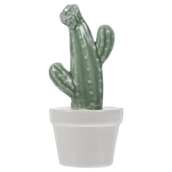 1pc Simulated Cactus Adornment Indoor Bonsai Ornament Potted Plant Decor Green Carousel 2