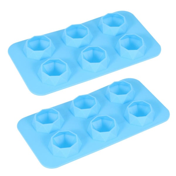 2pcs Diy Ice Molds Shaped Ice Making Grids Silicone Ice Block Mold 3d Ice Box F Carousel 2