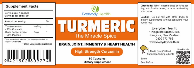 TURMERIC - 95% CURCUMINOIDS + PIPERINE Carousel 2