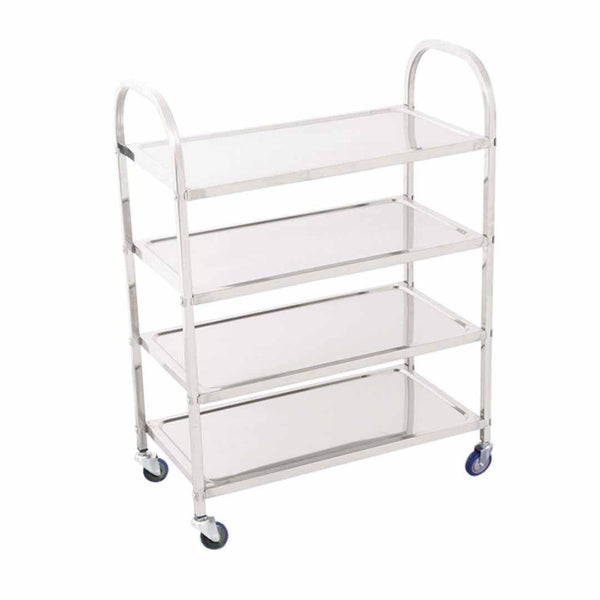 SOGA 4 Tier Stainless Steel Kitchen Dinning Food Cart Trolley Utility Size Sq... Carousel 1