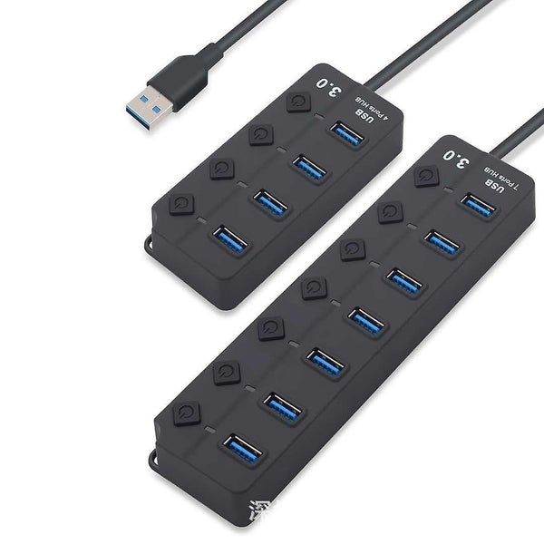 Usb Hub Aluminum Usb Hub 3.0 To 7 Port Usb 3.0 Power Strip With 5v/2a Carousel 1