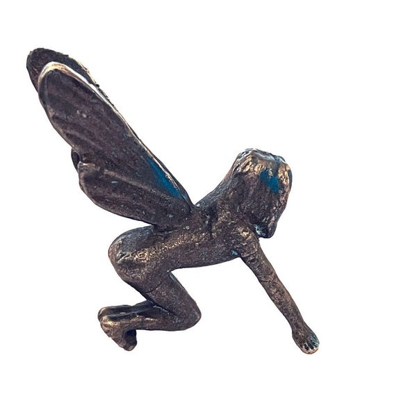 The Iron Fairies VITA Fairy Of The Dirt Collectors Blue Cast Iron Figurine Carousel 2