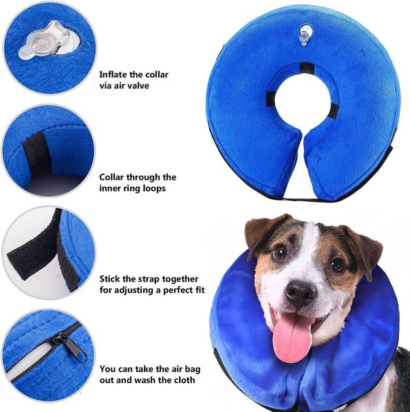 Inflatable Recovery Collar Comfortable Protective Collar For Dogs Cats Adjust Carousel 3
