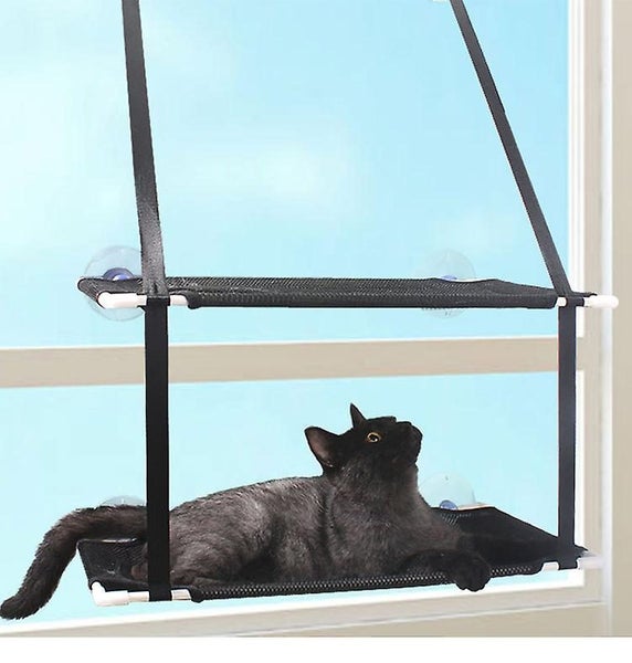Black Cat Hammock Cat Window Hammock Cat Window Seat Bed With Button Suction Carousel 5