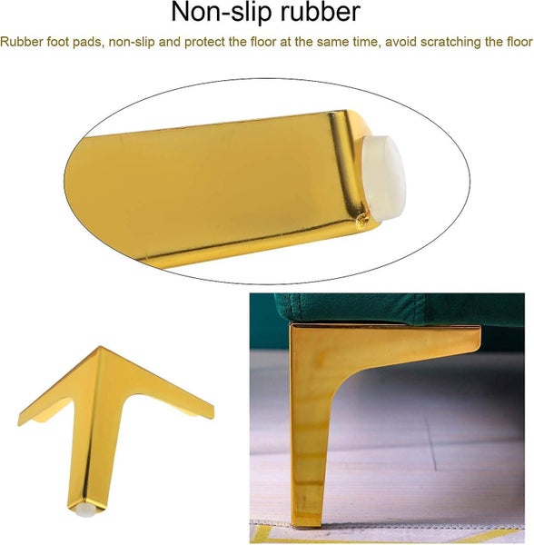 Set Of 4 Metal Furniture Feet 17cm Carousel 2