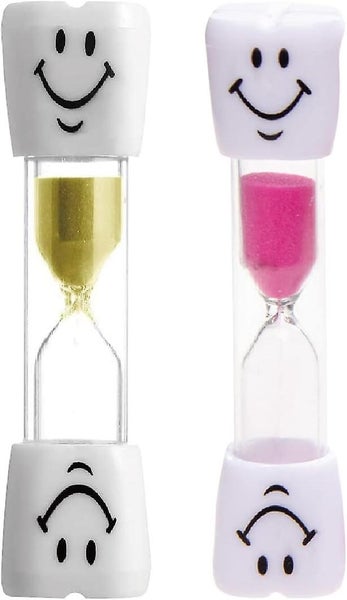 2 Pcs Hourglass Clock Smiling Hourglass Clock Suitable For Children To Play Carousel 1