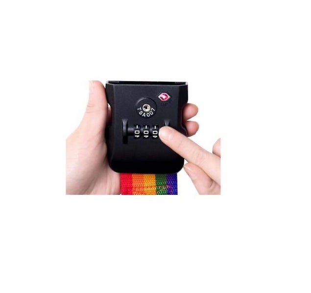 Global Travel Accessories Luggage Strap With Integrated 3-digit Combination Carousel 4