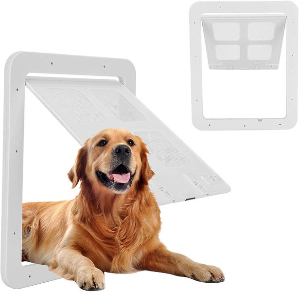 White Dog Screen Door external Size 29cm X 24cm Pet Screen Door With Lock F Carousel 1