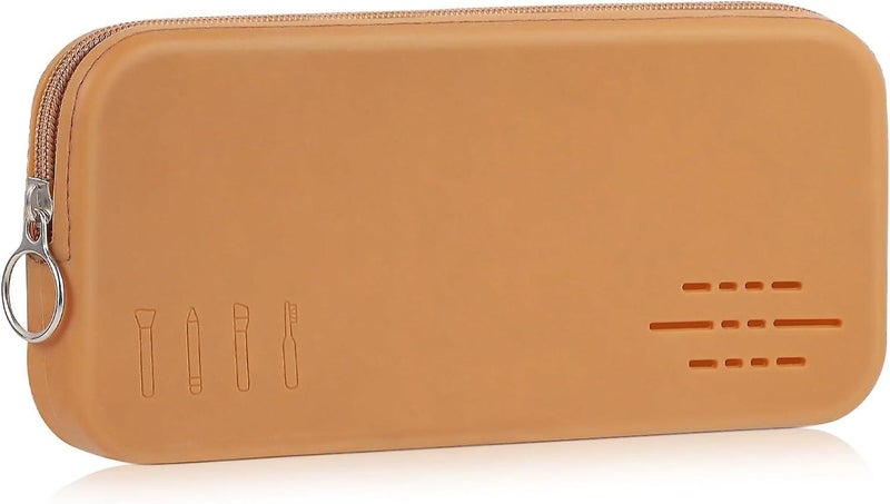 Travel Makeup Brush Holder Silicone Makeup Brush Organiser Zippered Pouch Ant Carousel 1