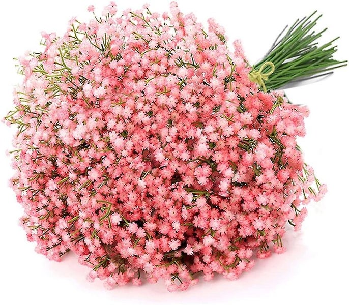 rose 6pcs Realistic Touch Artificial Baby's Breath Flower Bouquet For Weddin Carousel 1