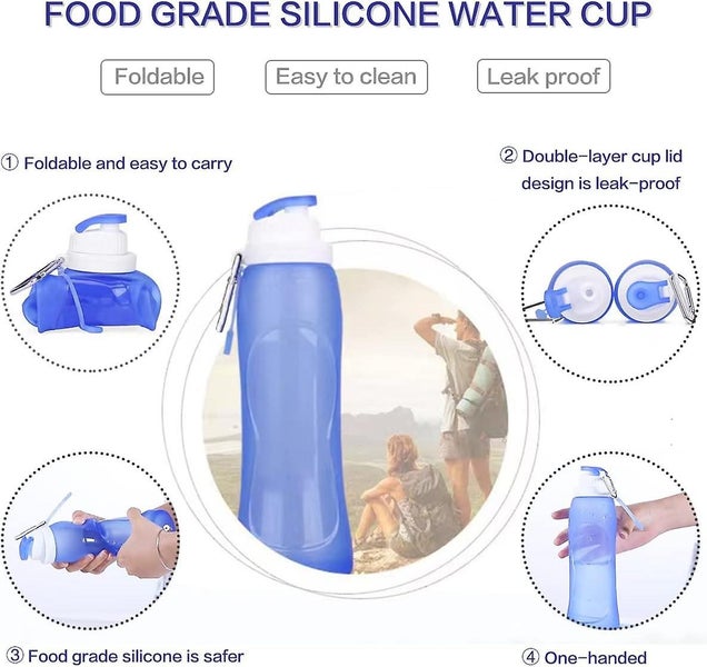Sports Water Bottle Bpa Freetransparent500ml Ultralight Water Bottle Collap Carousel 2