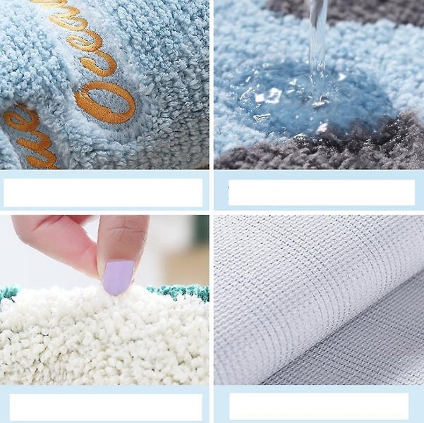 Sea Whales-bath Mat Non-slip Absorbent Bathroom Mat Skin-friendly Soft Bath Carousel 2