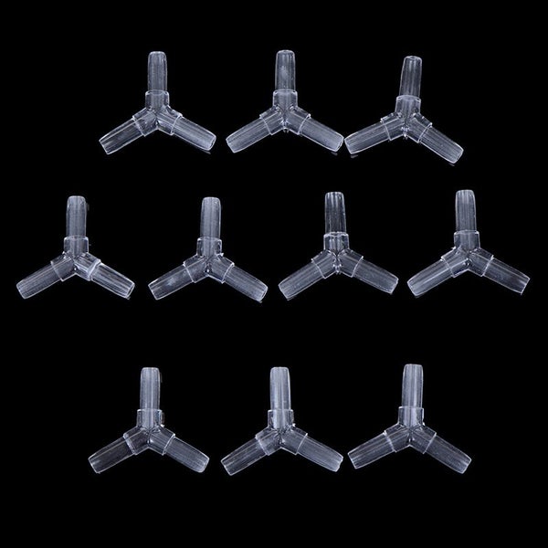 10Pcs/Lot Aquarium Airline Tubing Connectors Fish Tank Transparent Carousel 1