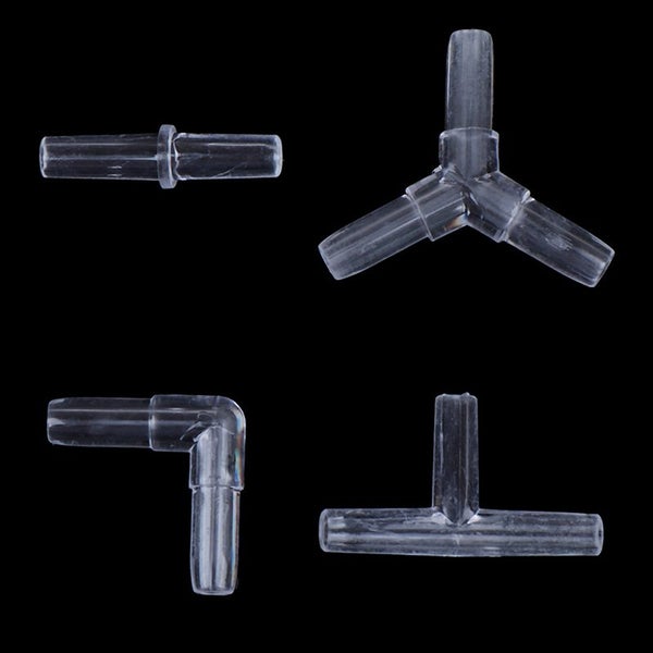 10Pcs/Lot Aquarium Airline Tubing Connectors Fish Tank Transparent Carousel 2