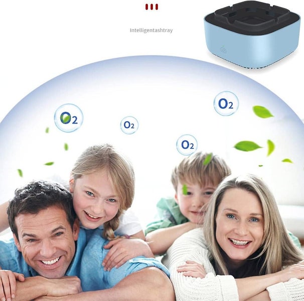 Smokeless Ashtray Purifying Ashtray With 1 Replacement Filter Pads 360 Degre Carousel 5