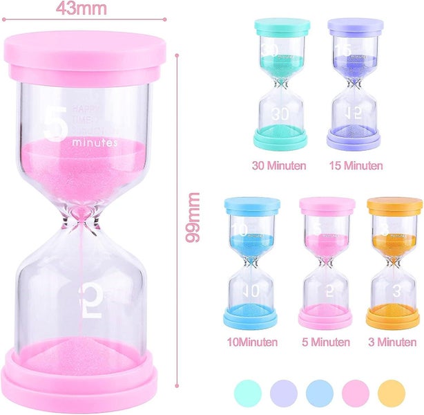 5 Color Hourglass Timer 351015 And 30 Minutes Hourglass Kitchen Timer Co Carousel 2