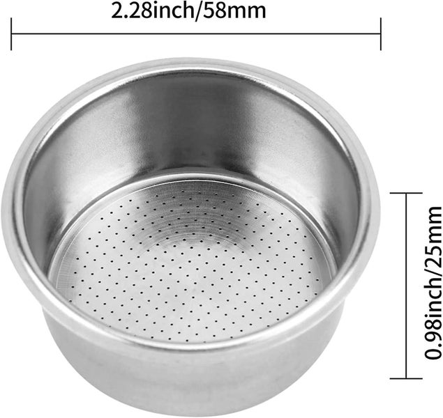 58mm Stainless Steel Coffee Filter Reusable Coffee Filter Holder Single Layer Carousel 2
