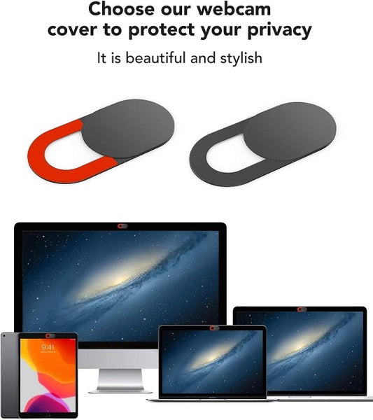 Laptop Webcam Cover 8 Pcs 4 Black+4 Red Webcam Cover Kiwi Design Ultra-thin Carousel 5