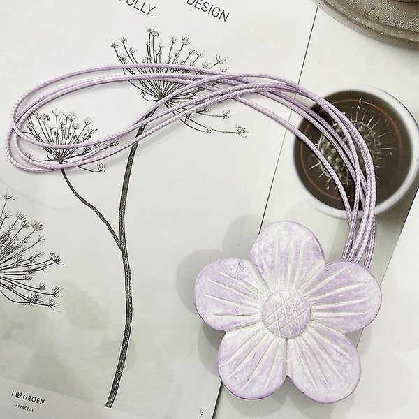 Purple Color Set Of 2 Retro Magnetic Curtain Tiebacks Japanese Apricot Tree Carousel 1