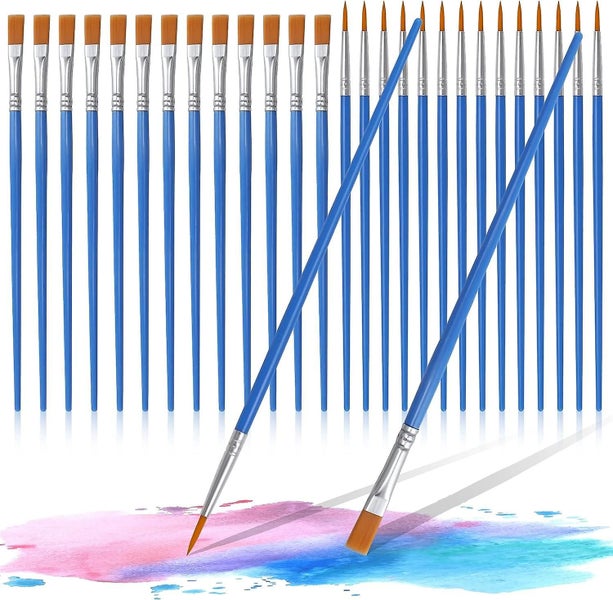 80 Pieces Art Watercolor Brushes Oil Painting Brushes For Miniature Watercol Carousel 1