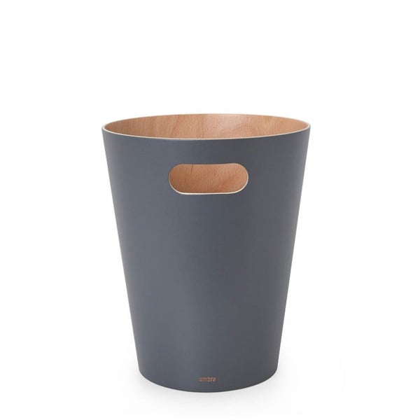 Umbra Woodrow Trash Can (7.5L) Charcoal Carousel 2