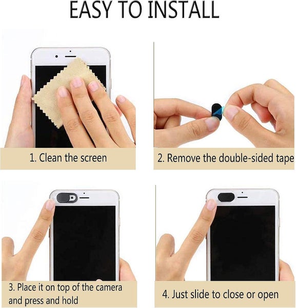 8 Pieces Slide Webcam Coverwhite Ultrathin Front Camera Cover Protects Cam Carousel 5